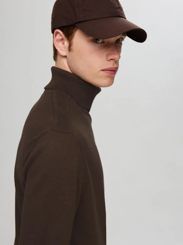 SELECTED LÅNGÄRMAD POLOTRÖJA TRÖJA Brown Discount
