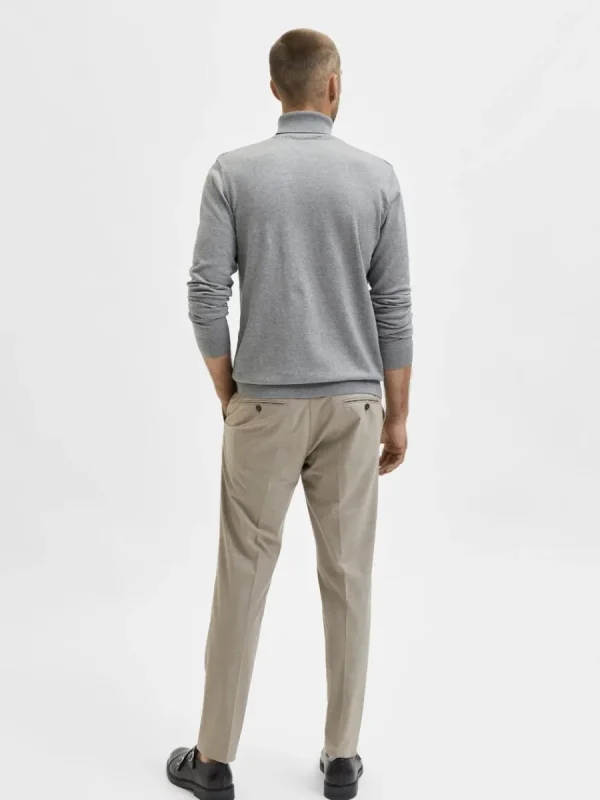 SELECTED LÅNGÄRMAD POLOTRÖJA TRÖJA Grey Flash Sale
