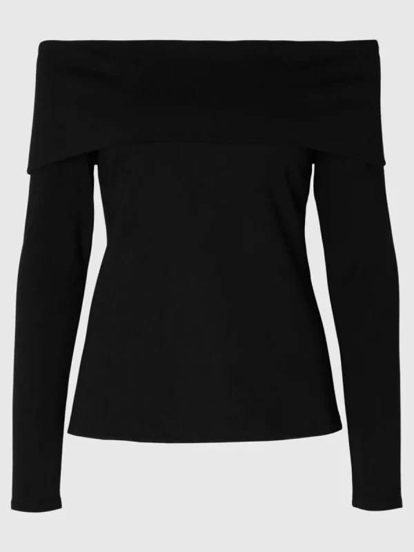 SELECTED LÅNGÄRMAD SINGOALLATOPP Black Cheap