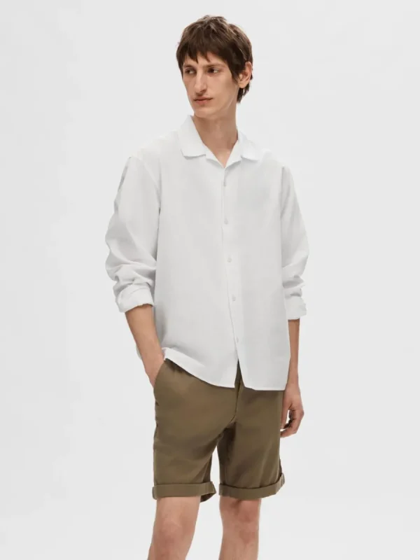 SELECTED LÅNGÄRMAD SKJORTA White Discount
