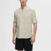 SELECTED LÅNGÄRMAD SKJORTA Beige New