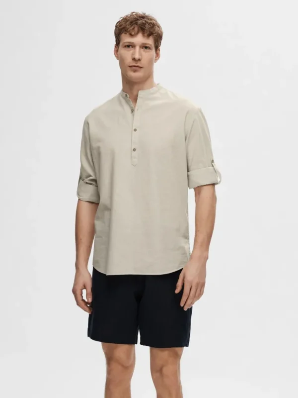 SELECTED LÅNGÄRMAD SKJORTA Beige New