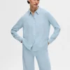 SELECTED LÅNGÄRMAD SKJORTA Blue Hot