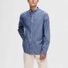 SELECTED LÅNGÄRMAD SKJORTA Blue Discount