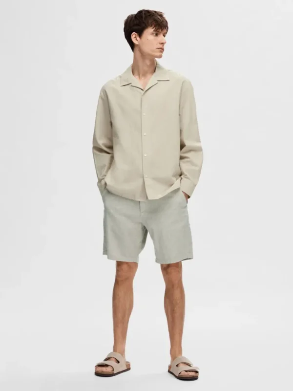 SELECTED LÅNGÄRMAD SKJORTA Beige Store