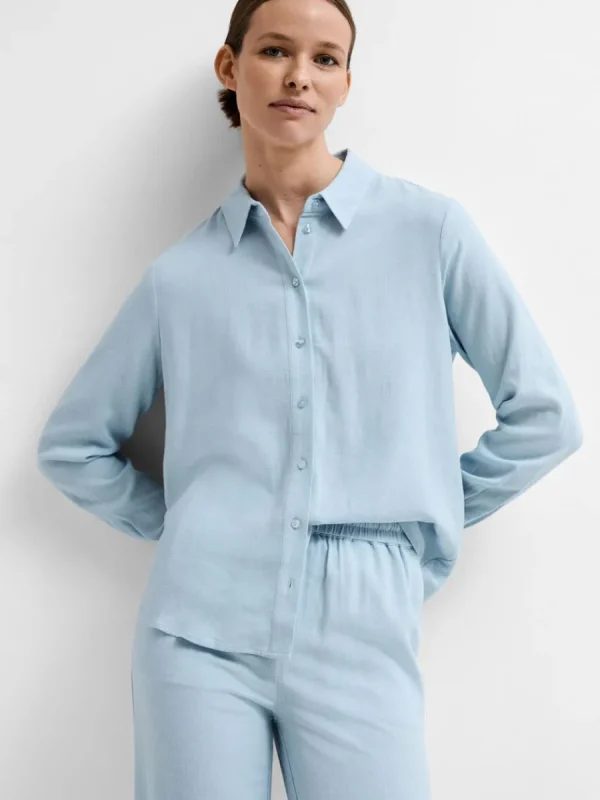 SELECTED LÅNGÄRMAD SKJORTA Blue Hot
