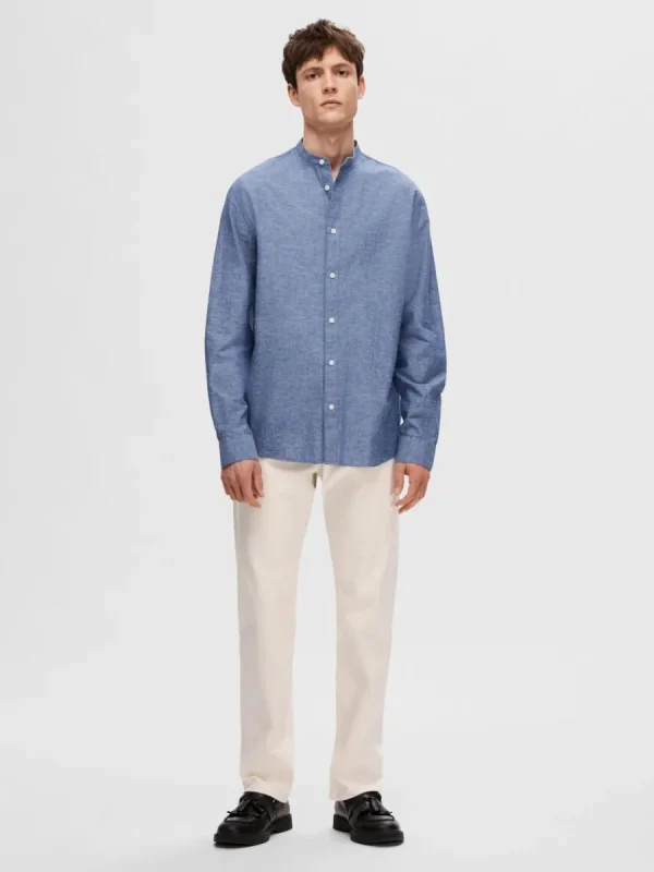 SELECTED LÅNGÄRMAD SKJORTA Blue Discount