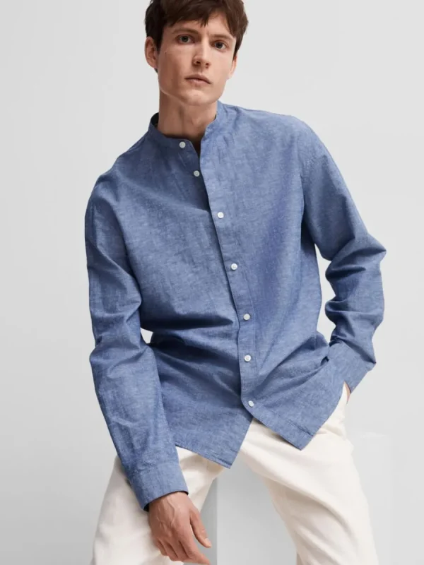 SELECTED LÅNGÄRMAD SKJORTA Blue Discount