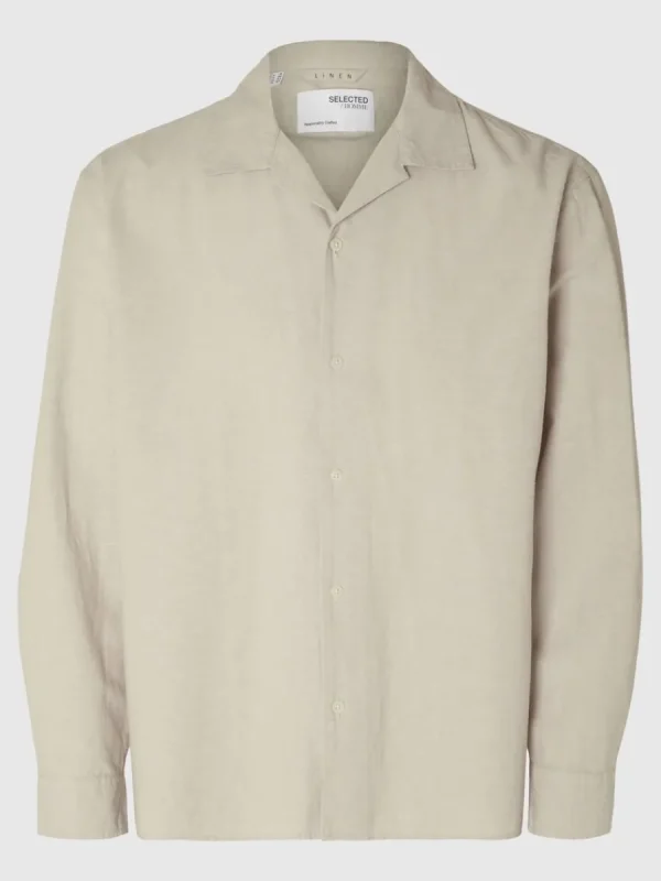 SELECTED LÅNGÄRMAD SKJORTA Beige Store