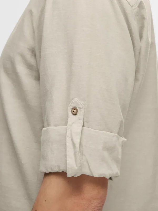 SELECTED LÅNGÄRMAD SKJORTA Beige New