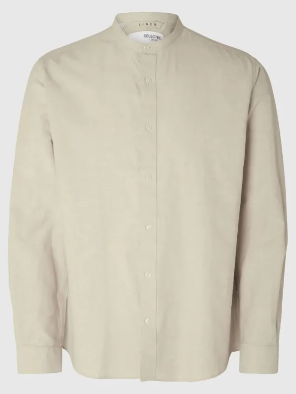 SELECTED LÅNGÄRMAD SKJORTA Beige Fashion