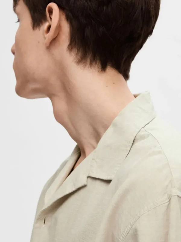 SELECTED LÅNGÄRMAD SKJORTA Beige Store