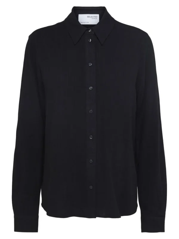 SELECTED LÅNGÄRMAD SKJORTA Black Cheap
