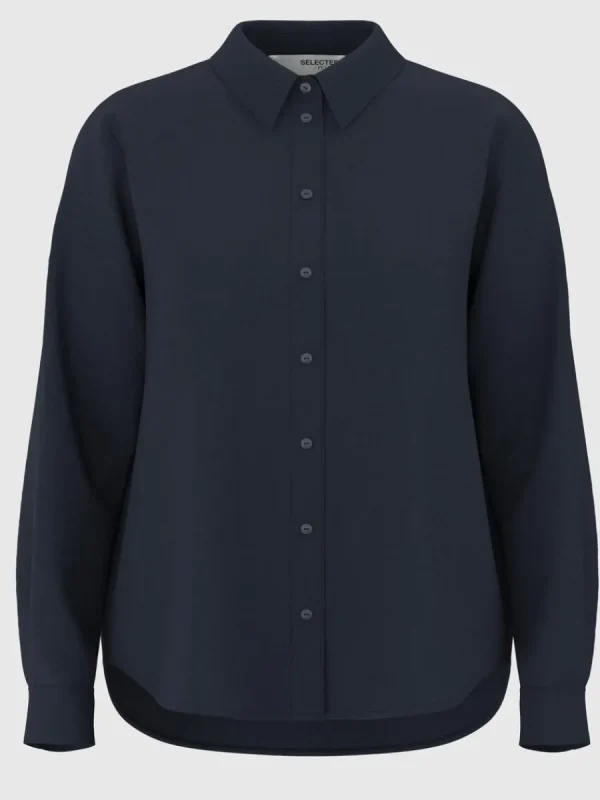 SELECTED LÅNGÄRMAD SKJORTA Blue Hot