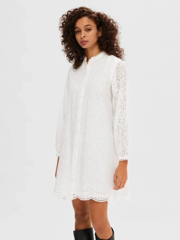 SELECTED LÅNGÄRMAD SKJORTKLÄNNING White Best Sale