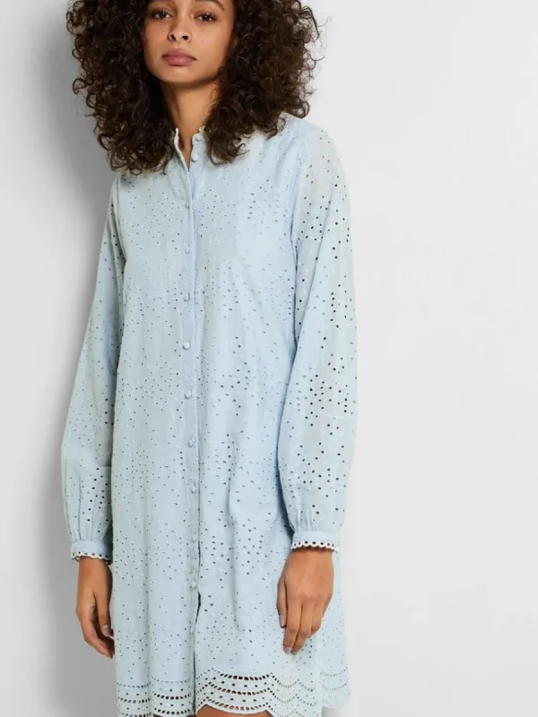 SELECTED LÅNGÄRMAD SKJORTKLÄNNING Blue Store