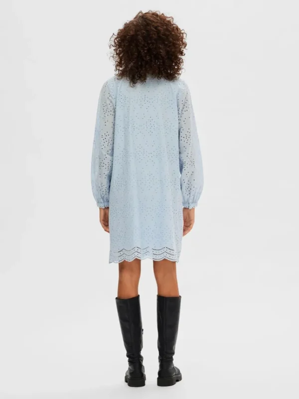 SELECTED LÅNGÄRMAD SKJORTKLÄNNING Blue Store
