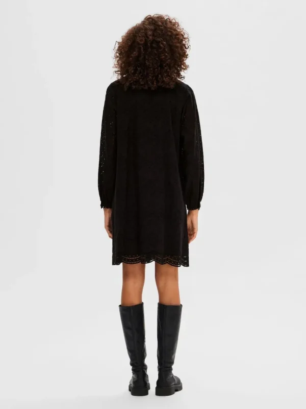 SELECTED LÅNGÄRMAD SKJORTKLÄNNING Black Shop