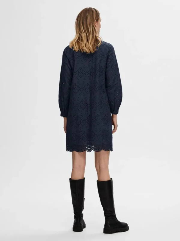 SELECTED LÅNGÄRMAD SKJORTKLÄNNING Blue Best