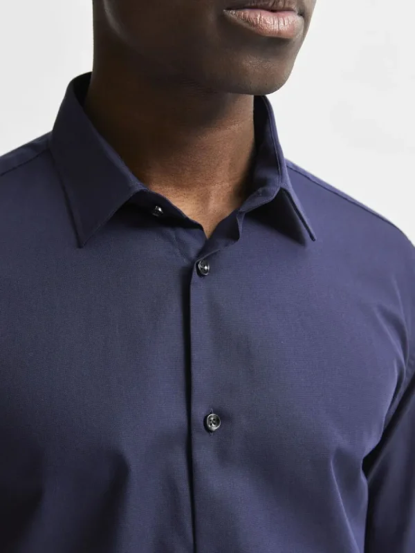 SELECTED LÅNGÄRMAD SLIM FIT SKJORTA Blue Best Sale