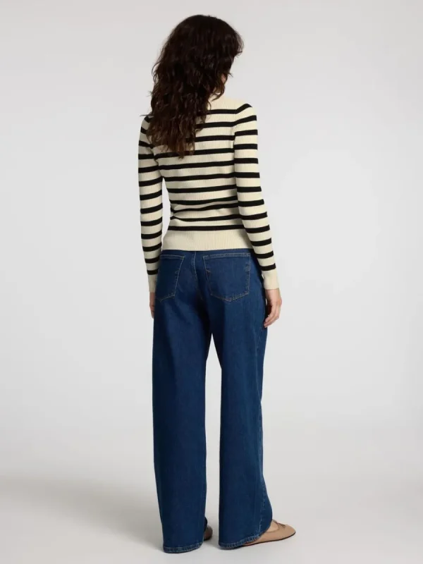 SELECTED LÅNGÄRMAD STICKAD TOPP Beige Fashion