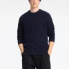 SELECTED LÅNGÄRMAD STICKAD TRÖJA Blue Online