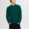 SELECTED LÅNGÄRMAD STICKAD TRÖJA Green Best Sale