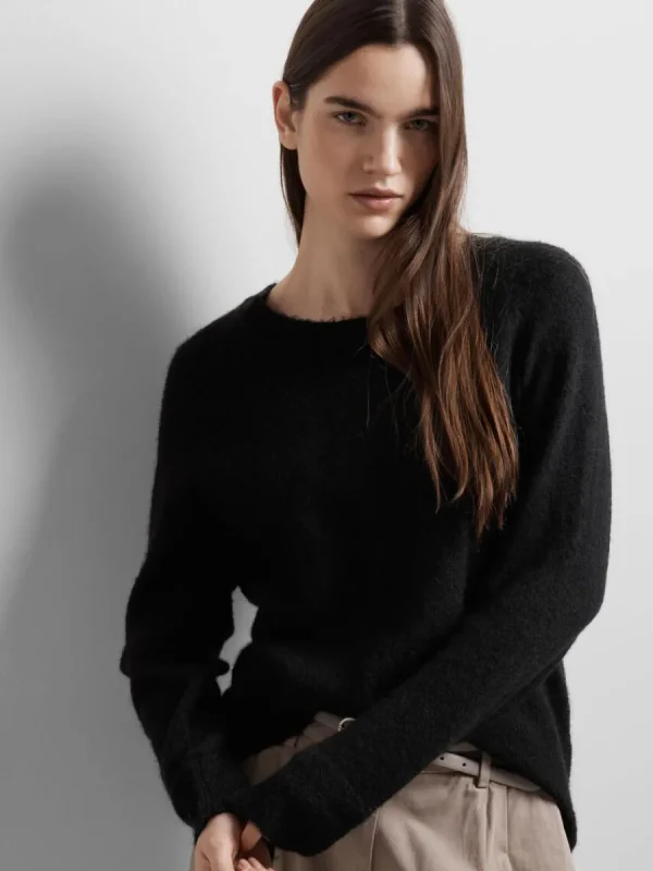SELECTED LÅNGÄRMAD STICKAD TRÖJA Black New