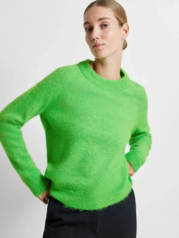 SELECTED LÅNGÄRMAD STICKAD TRÖJA Green Fashion
