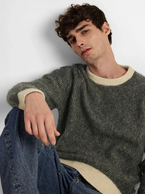 SELECTED LÅNGÄRMAD STICKAD TRÖJA Grey Best