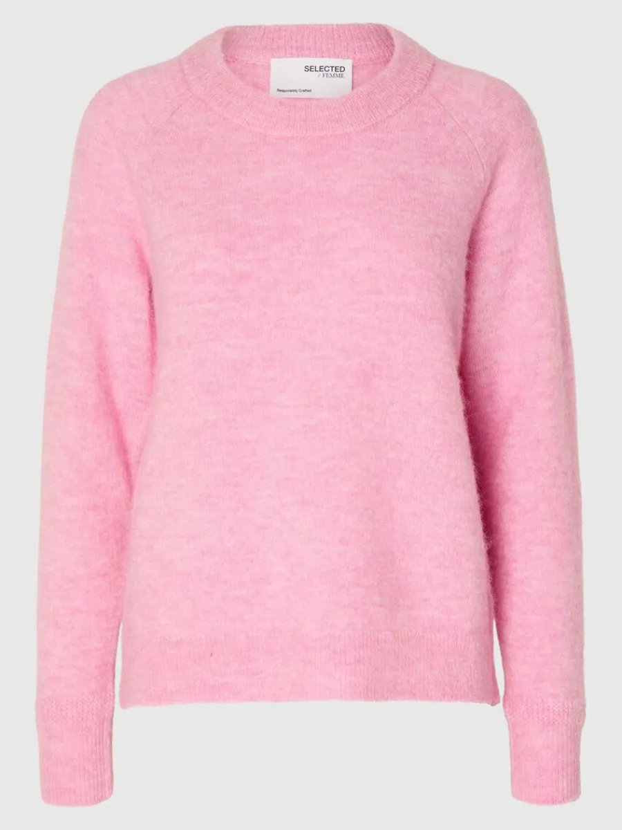 lngrmad_stickad_trja_4-14.webp SELECTED LÅNGÄRMAD STICKAD TRÖJA Pink Fashion