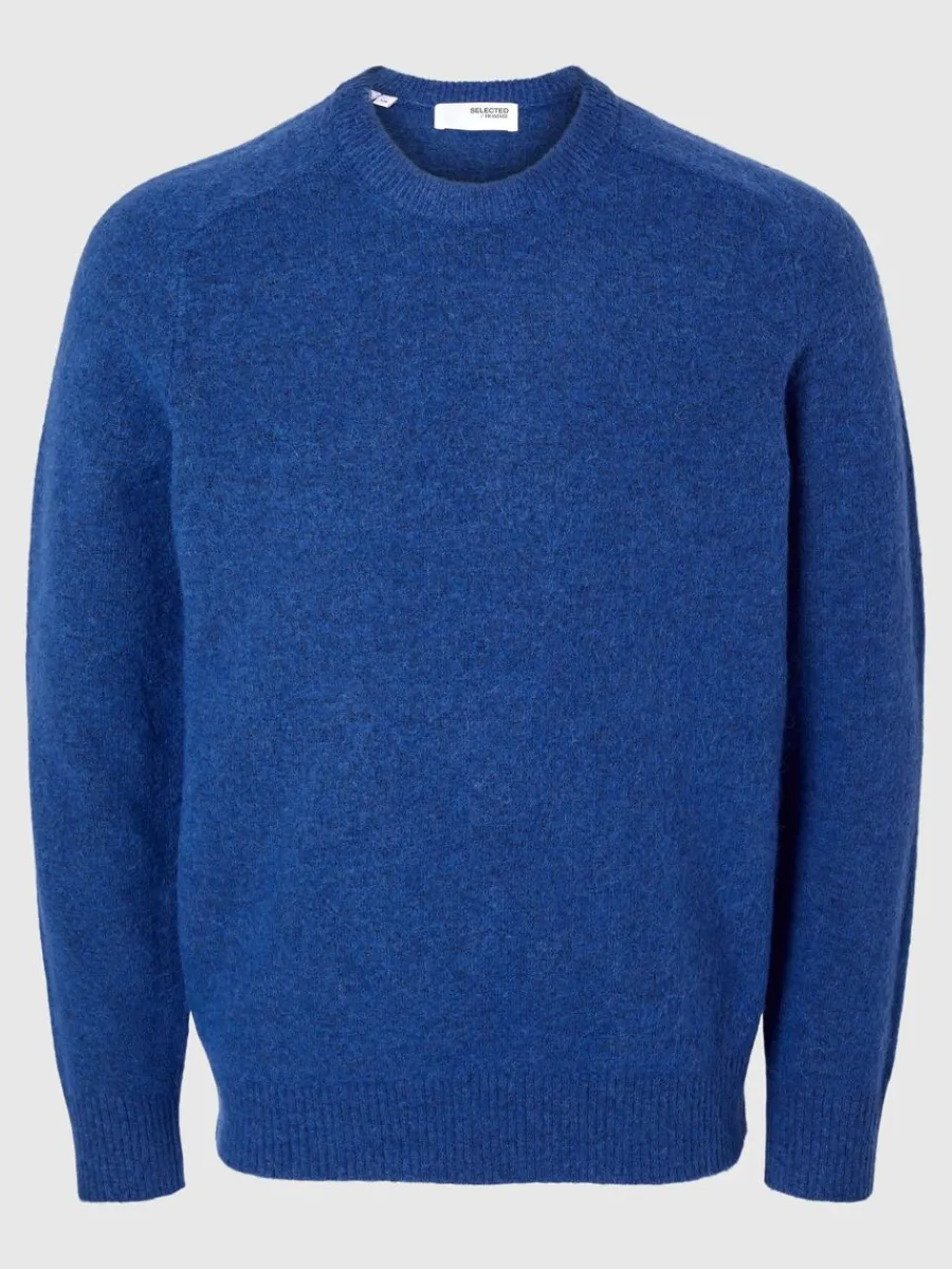 lngrmad_stickad_trja_4-16.webp SELECTED LÅNGÄRMAD STICKAD TRÖJA Blue Cheap