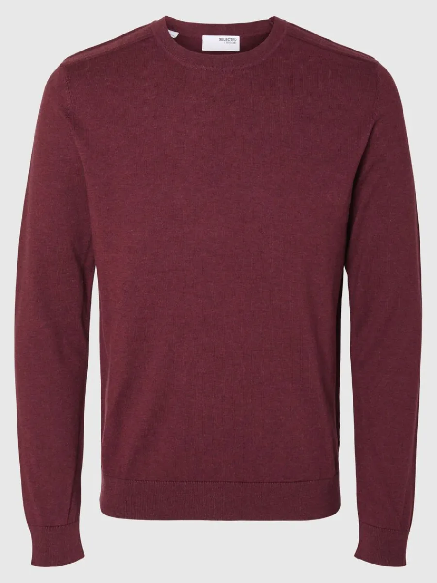 lngrmad_stickad_trja_4-20.webp SELECTED LÅNGÄRMAD STICKAD TRÖJA Bordeaux Cheap