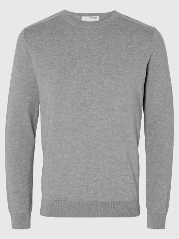 SELECTED LÅNGÄRMAD STICKAD TRÖJA Grey Fashion