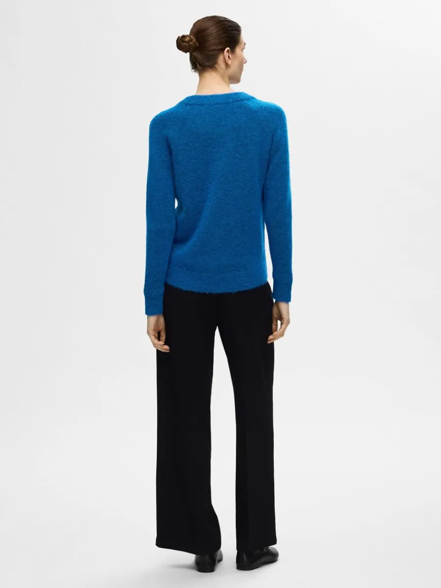 lngrmad_stickad_trja_4-6.webp SELECTED LÅNGÄRMAD STICKAD TRÖJA Blue Best Sale