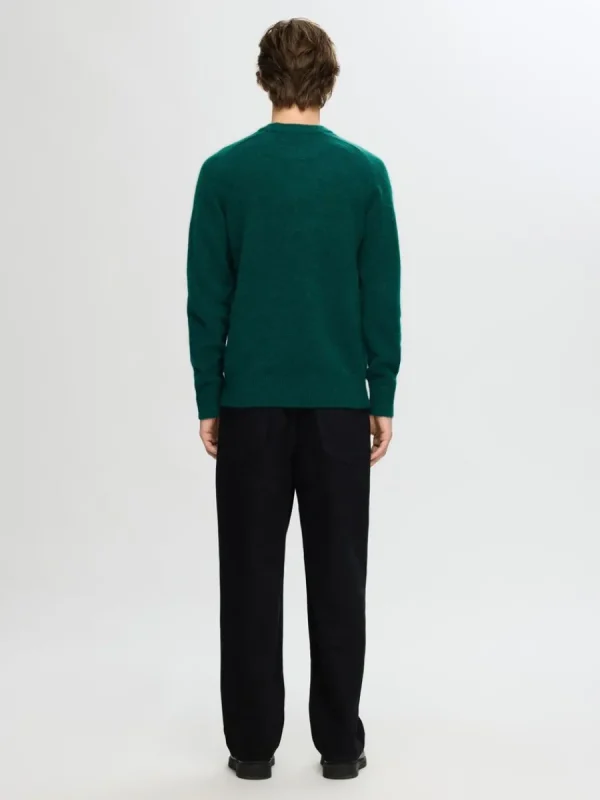 SELECTED LÅNGÄRMAD STICKAD TRÖJA Green Best Sale