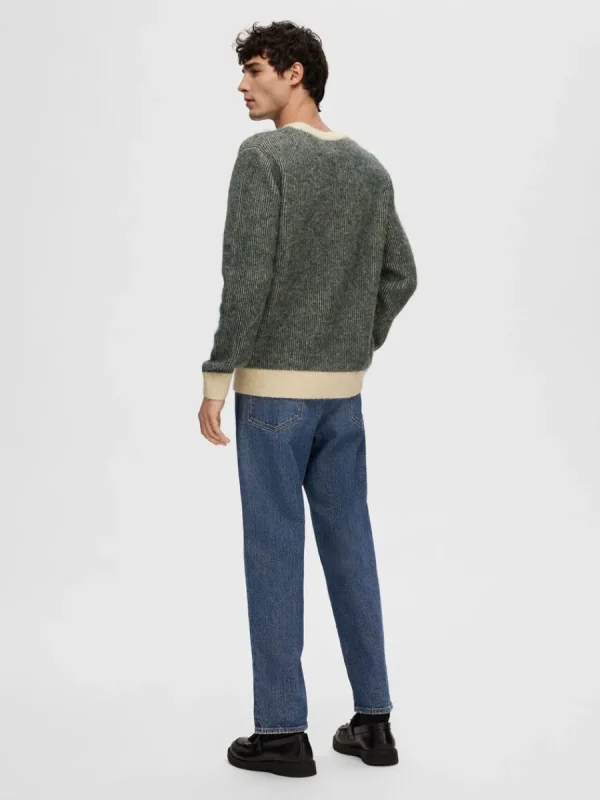 SELECTED LÅNGÄRMAD STICKAD TRÖJA Grey Best