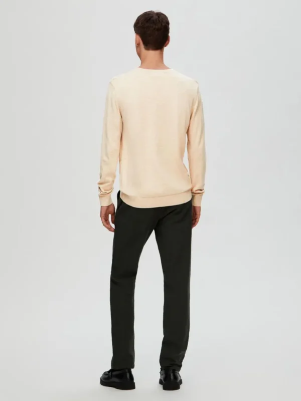 SELECTED LÅNGÄRMAD STICKAD TRÖJA Beige Shop