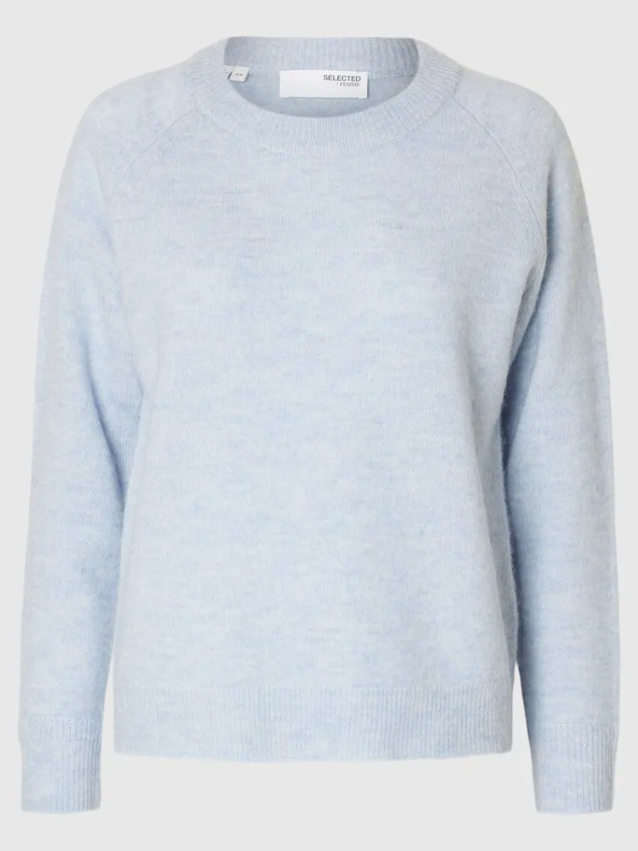 lngrmad_stickad_trja_5-8.webp SELECTED LÅNGÄRMAD STICKAD TRÖJA Blue Discount