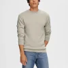 SELECTED LÅNGÄRMAD SWEATSHIRT Beige Shop