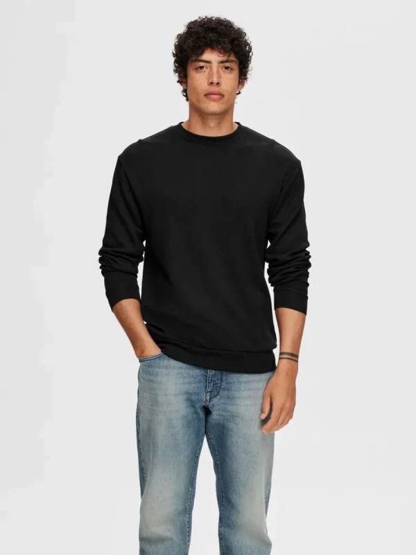 SELECTED LÅNGÄRMAD SWEATSHIRT Black Best Sale