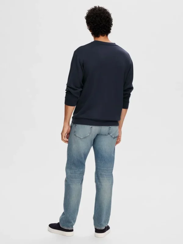SELECTED LÅNGÄRMAD SWEATSHIRT Blue Fashion