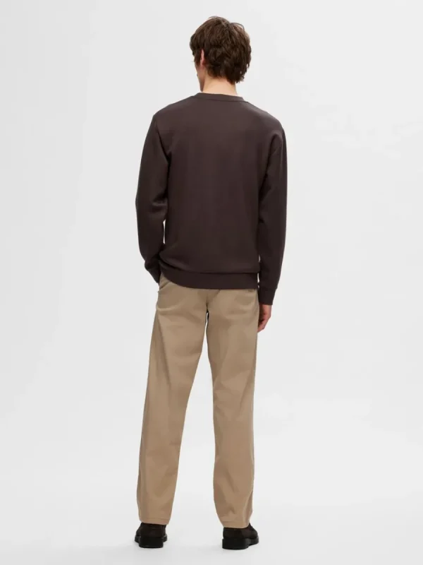 SELECTED LÅNGÄRMAD SWEATSHIRT Brown Cheap