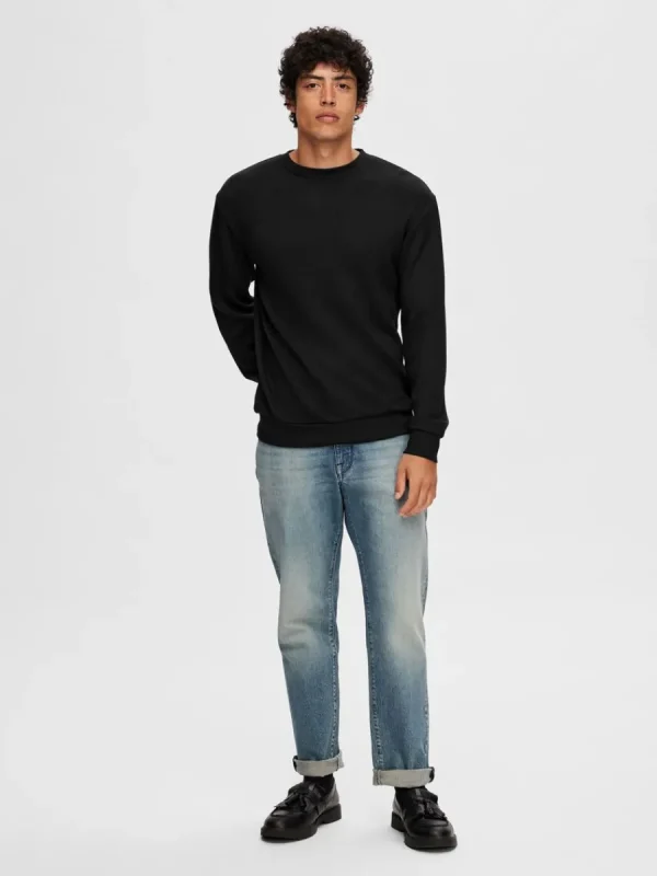SELECTED LÅNGÄRMAD SWEATSHIRT Black Best Sale