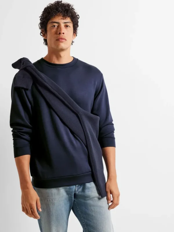 SELECTED LÅNGÄRMAD SWEATSHIRT Blue Fashion
