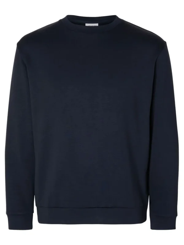 SELECTED LÅNGÄRMAD SWEATSHIRT Blue Fashion