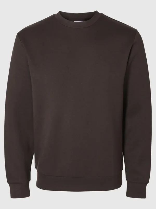 SELECTED LÅNGÄRMAD SWEATSHIRT Brown Cheap