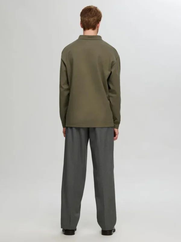 SELECTED LÅNGÄRMAD SWEATSHIRT MED DRAGKEDJA Green New
