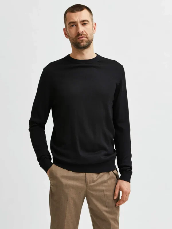 SELECTED LÅNGÄRMAD TRÖJA Black Shop