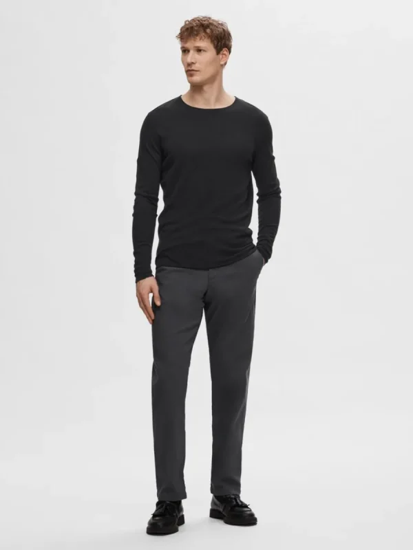 SELECTED LÅNGÄRMAD TRÖJA Black Flash Sale